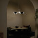 Arcus LED 29.25 inch Satin Nickel with Black Convertible Chandelier Ceiling Light